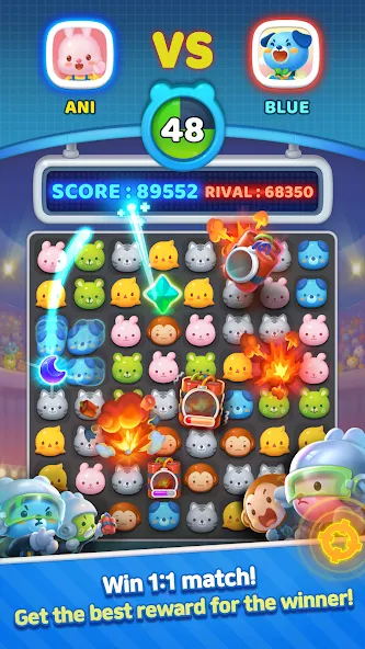 Anipang Match (Анипанг Матч) [МОД Бесконечные монеты] Screenshot 5
