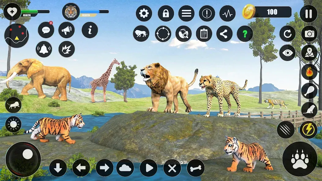 Tiger Simulator Animal Games (Тигровый симулятор игры с животными) [МОД Все открыто] Screenshot 5