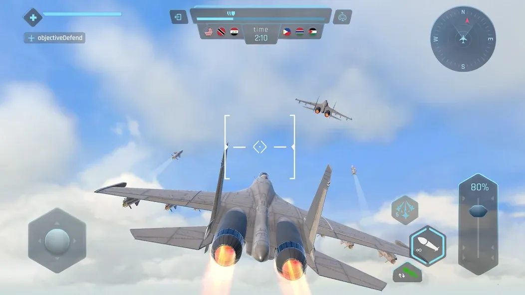 Sky Warriors: Airplane Games (Скай Ворриорс) [МОД Unlocked] Screenshot 3