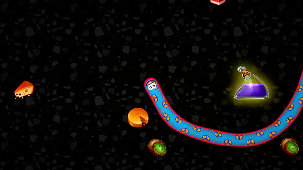 Worms Zone .io - Hungry Snake [МОД Бесконечные монеты] Screenshot 4