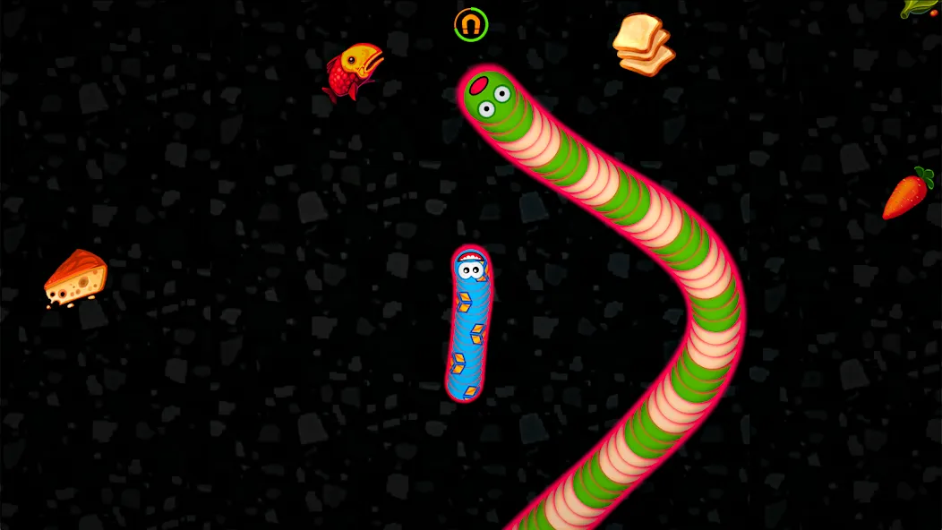 Worms Zone .io - Hungry Snake [МОД Бесконечные монеты] Screenshot 5