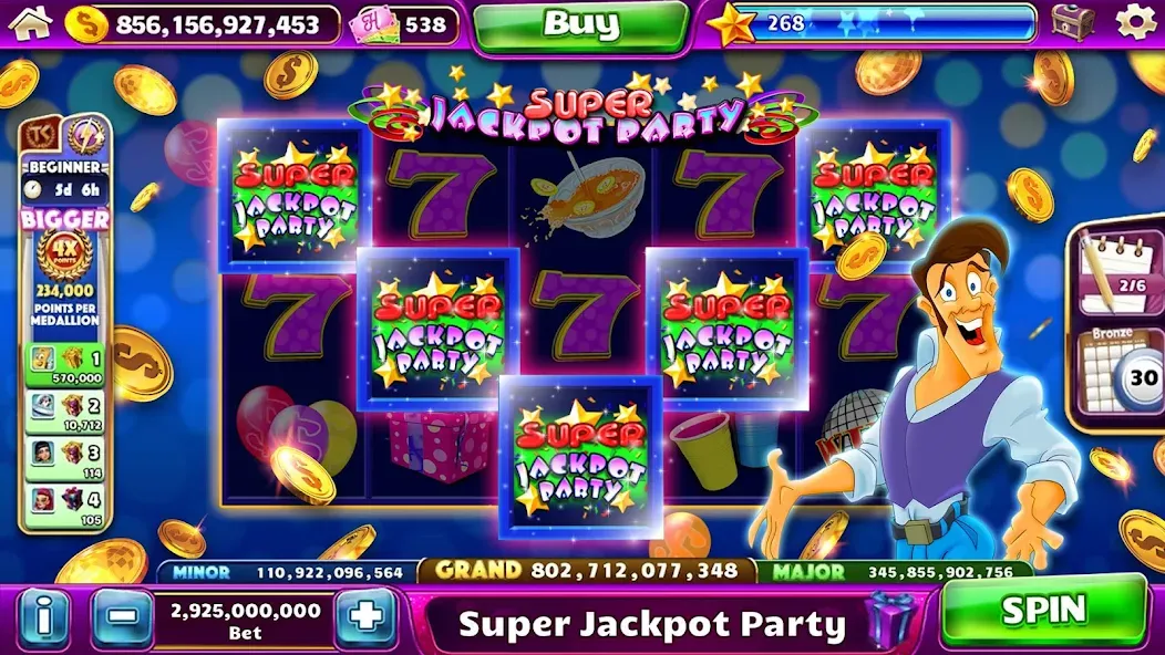 Jackpot Party Casino Slots (Джекпот Пати) [МОД Unlimited Money] Screenshot 4