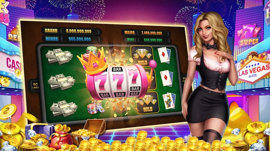 Winning Jackpot Slots Casino [МОД Бесконечные монеты] Screenshot 3