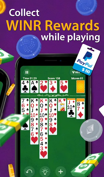Solitaire - Make Money [МОД Бесконечные деньги] Screenshot 2
