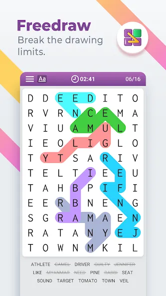 Word Search Colorful [МОД Много денег] Screenshot 5