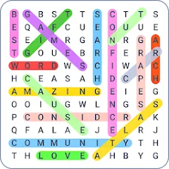 Скачать взломанную Word Search Colorful  [МОД Много денег]