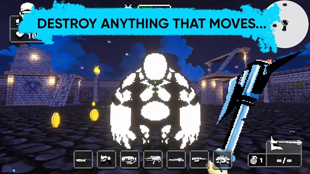 Doomsday pixel shooter 3d (Дум пиксельный шутер 3D) [МОД Много монет] Screenshot 1