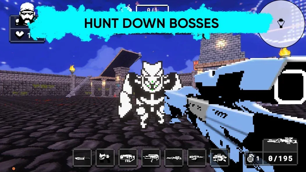 Doomsday pixel shooter 3d (Дум пиксельный шутер 3D) [МОД Много монет] Screenshot 2