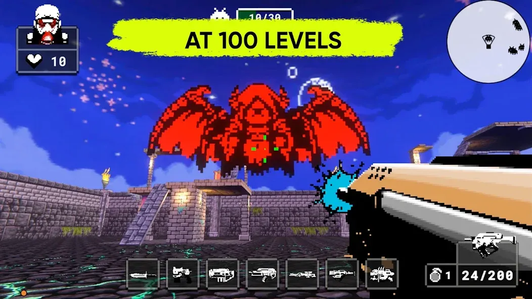 Doomsday pixel shooter 3d (Дум пиксельный шутер 3D) [МОД Много монет] Screenshot 3