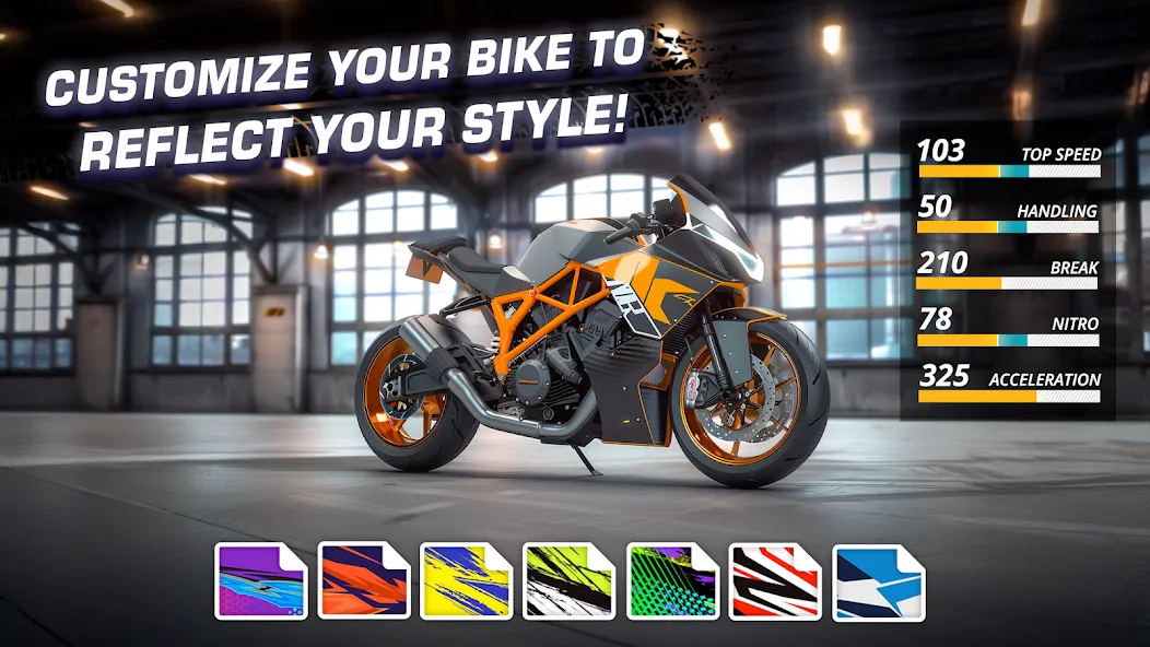 Motor Bike: Xtreme Races [МОД Все открыто] Screenshot 4