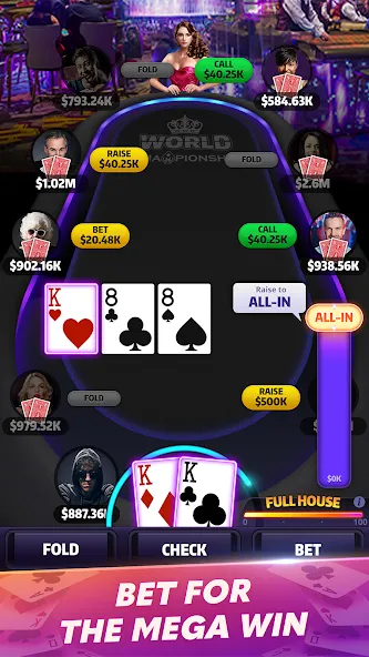 Mega Hit Poker: Texas Holdem (Мега Хит Покер) [МОД Menu] Screenshot 3