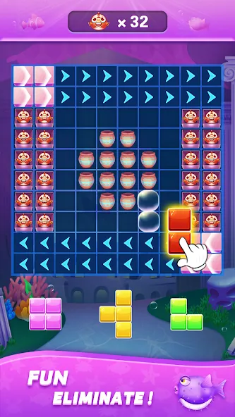 Block Ocean 1010 Puzzle Games (Блок Океан 1010 Головоломки) [МОД Бесконечные деньги] Screenshot 3
