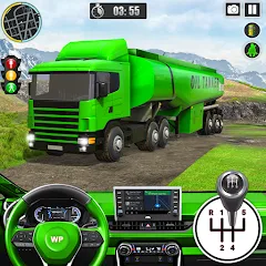 Скачать взломанную Offroad Oil Tanker Truck Games (Оффроуд Игры на машинецистерне для нефти)  [МОД Unlimited Money]