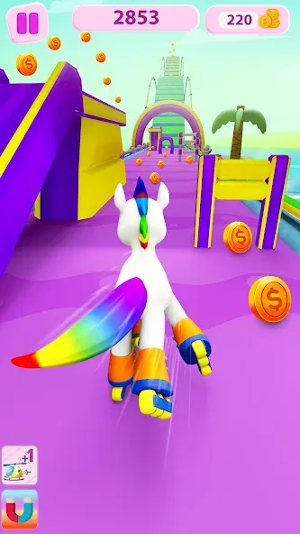 Unicorn Kingdom: Running Games (Юникорн Кингдом) [МОД Unlimited Money] Screenshot 1