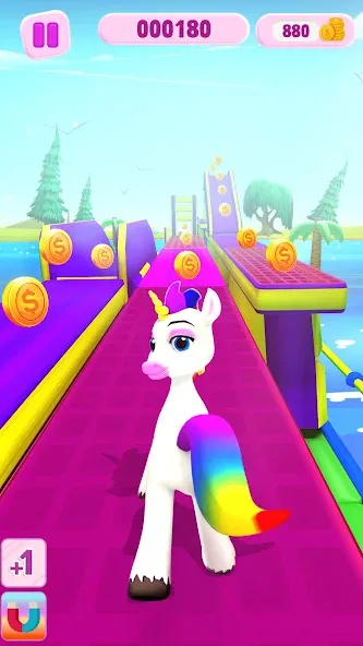 Unicorn Kingdom: Running Games (Юникорн Кингдом) [МОД Unlimited Money] Screenshot 3