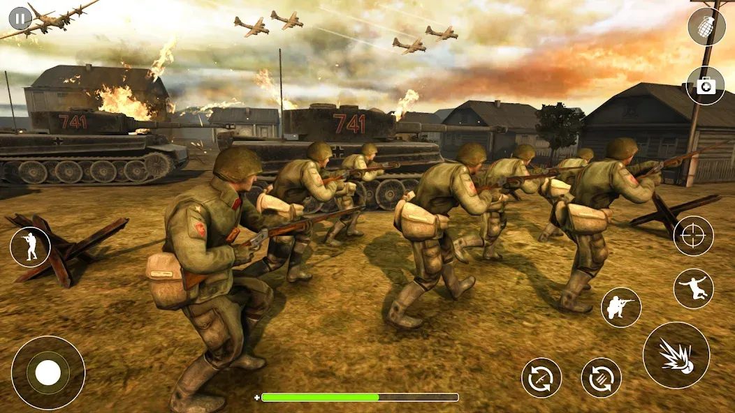 WW2 Survival Shooter :Gun fire (Вторая Мировая Война ) [МОД Бесконечные деньги] Screenshot 2