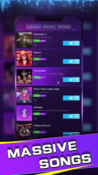 Beat Racing:Car&Music game (Бит Кар Гонки игра музыки ) [МОД Unlimited Money] Screenshot 5