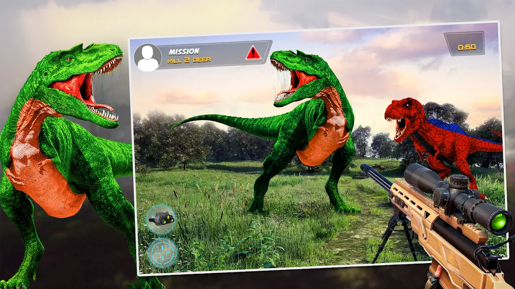 Dino Hunting Sniper Shooter 3D [МОД Меню] Screenshot 2