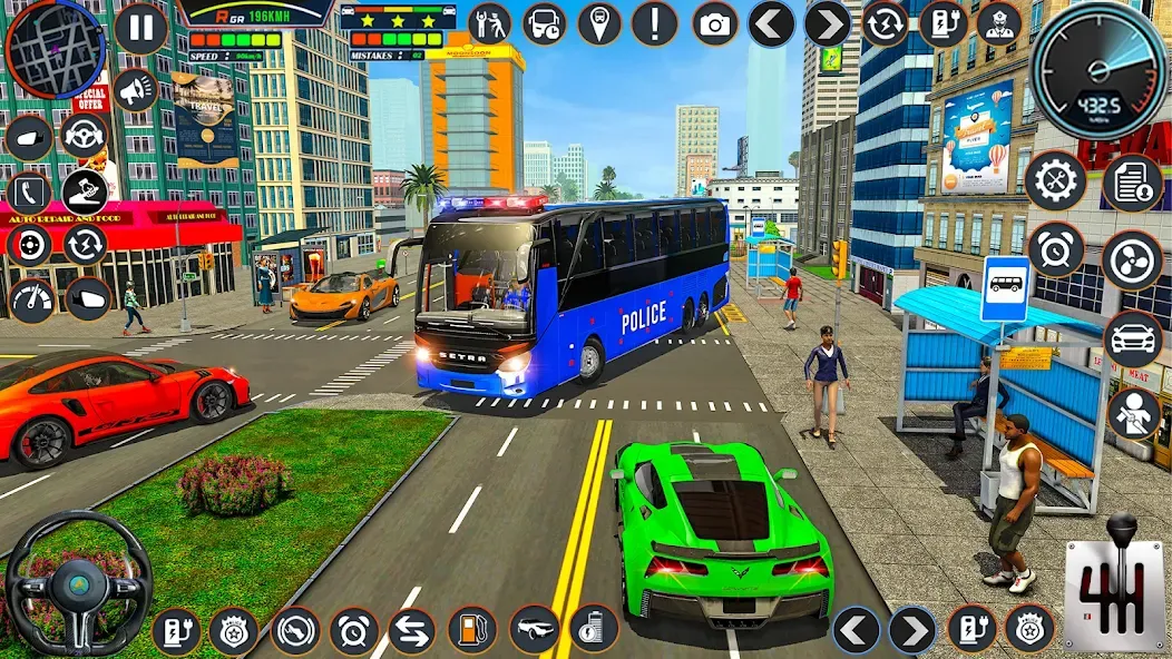 City Bus Simulator Bus Game 3D (Полицейский автобус симулятор) [МОД Menu] Screenshot 1