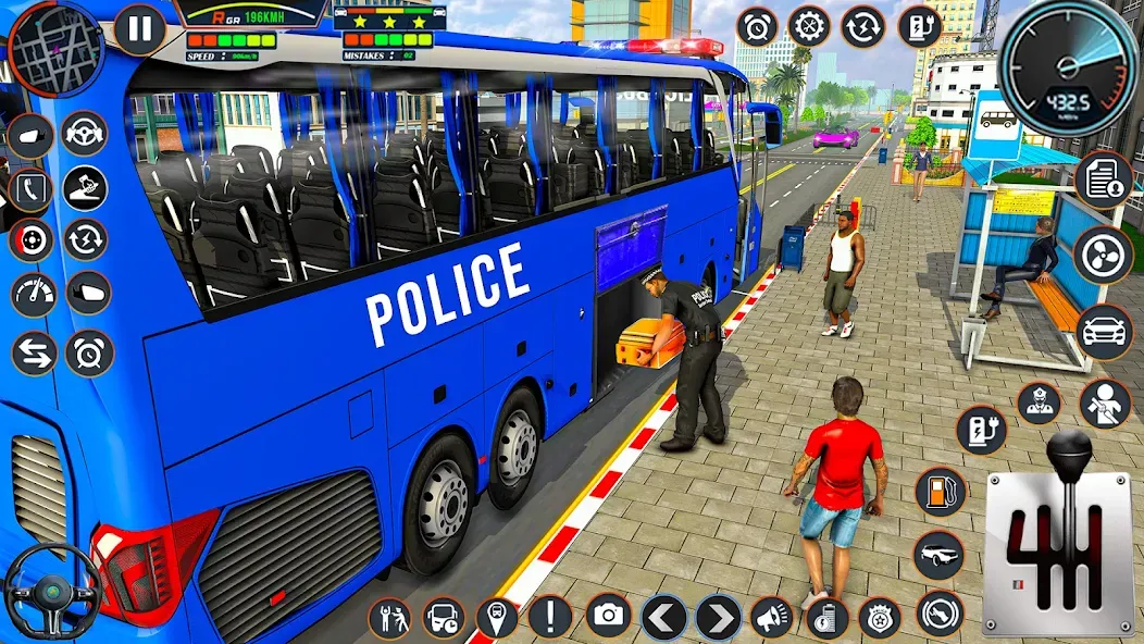 City Bus Simulator Bus Game 3D (Полицейский автобус симулятор) [МОД Menu] Screenshot 2