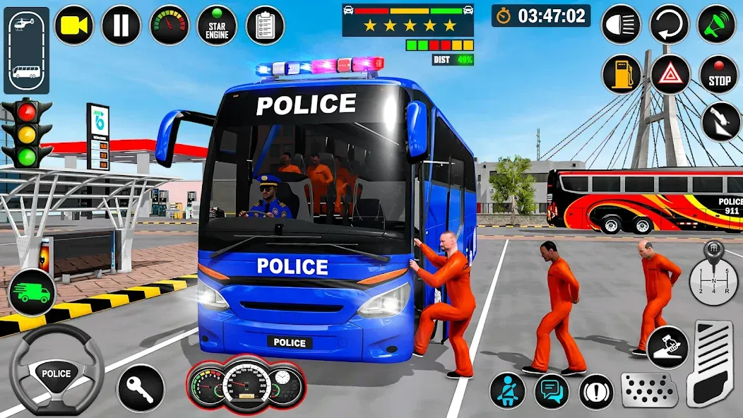 City Bus Simulator Bus Game 3D (Полицейский автобус симулятор) [МОД Menu] Screenshot 3