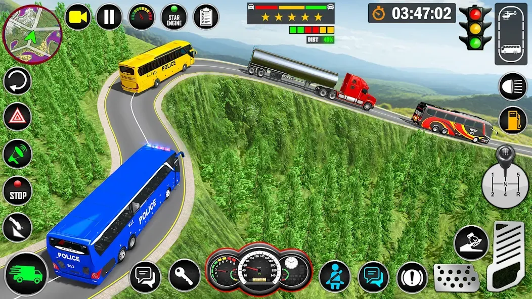 City Bus Simulator Bus Game 3D (Полицейский автобус симулятор) [МОД Menu] Screenshot 5