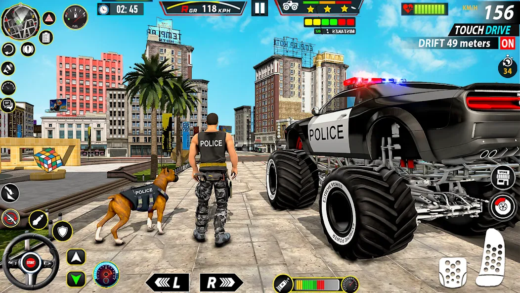Police Monster Truck Car Games [МОД Unlocked] Screenshot 1