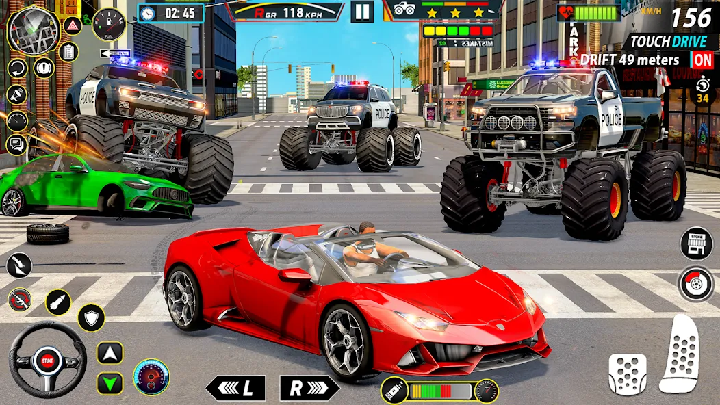 Police Monster Truck Car Games [МОД Unlocked] Screenshot 3