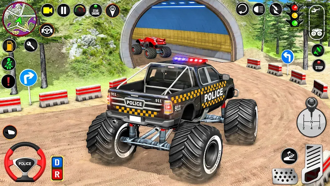 Police Monster Truck Car Games [МОД Unlocked] Screenshot 4