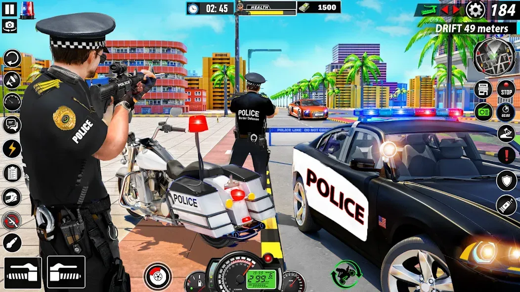 Police Moto Bike Chase Crime (Полицейская мотоциклетная погоня за преступником) [МОД Все открыто] Screenshot 1