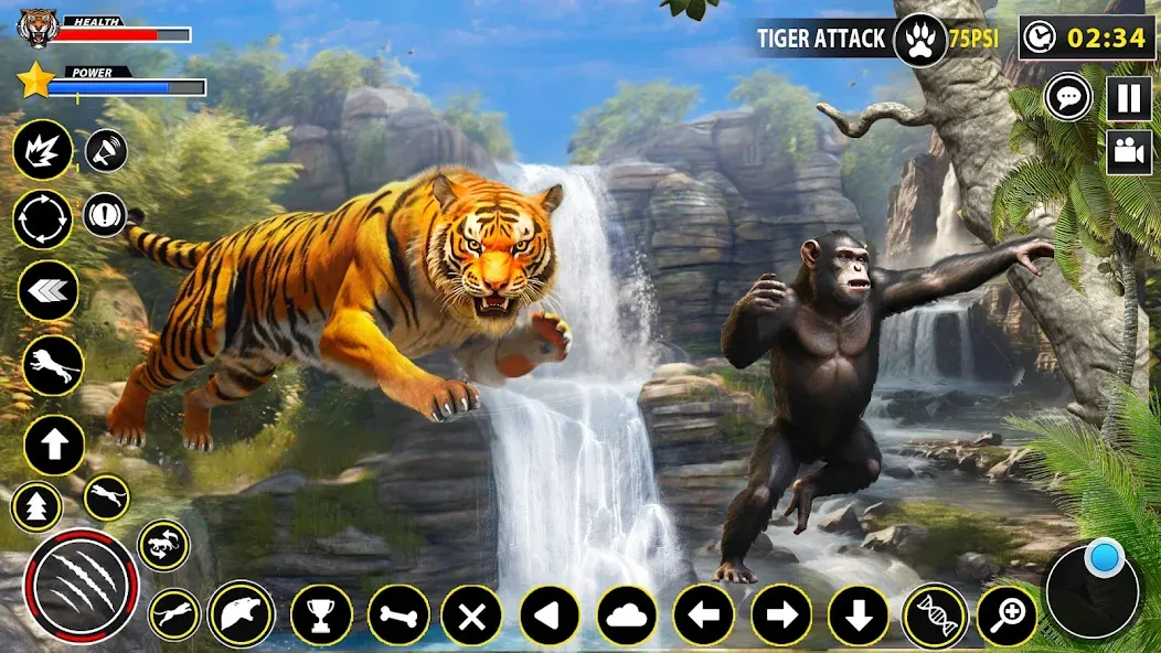 Tiger Simulator Lion games 3D (Тигровый Симулятор Игр Льва 3D) [МОД Меню] Screenshot 2