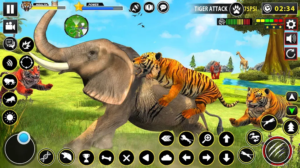 Tiger Simulator Lion games 3D (Тигровый Симулятор Игр Льва 3D) [МОД Меню] Screenshot 3