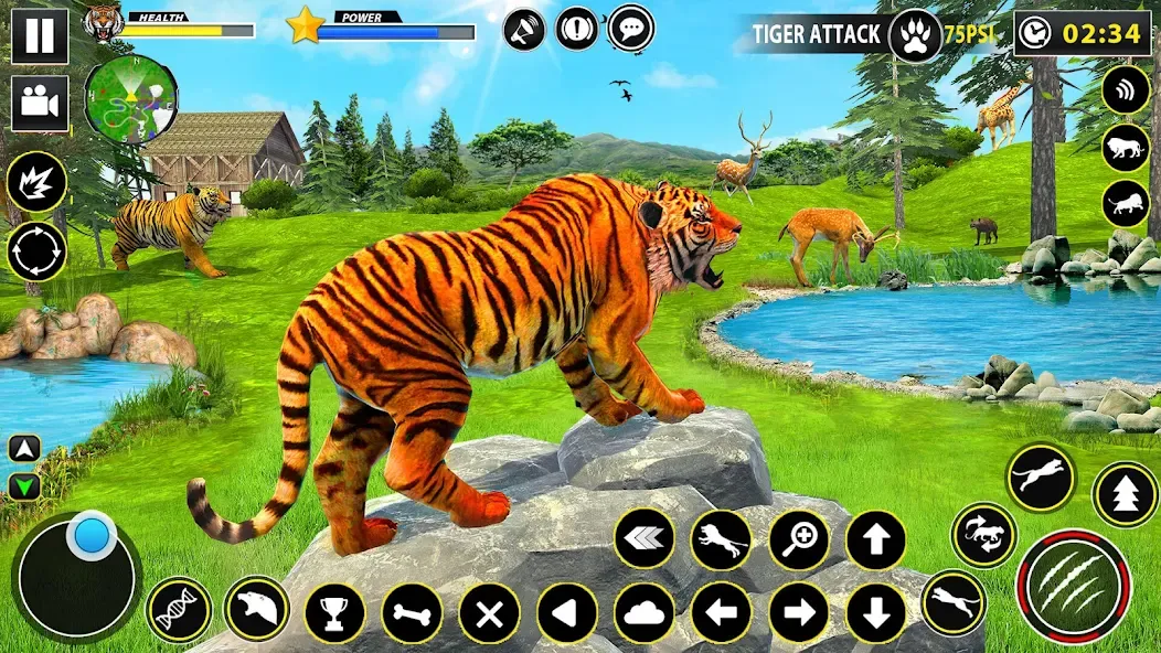 Tiger Simulator Lion games 3D (Тигровый Симулятор Игр Льва 3D) [МОД Меню] Screenshot 4