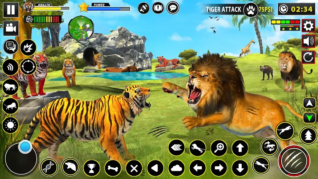 Tiger Simulator Lion games 3D (Тигровый Симулятор Игр Льва 3D) [МОД Меню] Screenshot 5