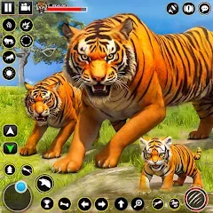 Взломанная Tiger Simulator Lion games 3D (Тигровый Симулятор Игр Льва 3D)  [МОД Меню]
