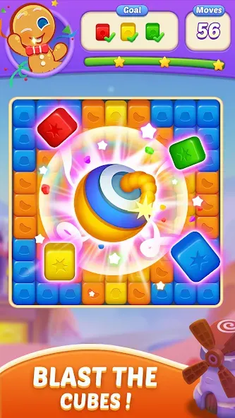 Candy Blast Fever:Cubes Crush (Кенди Бласт Фивер) [МОД Menu] Screenshot 3