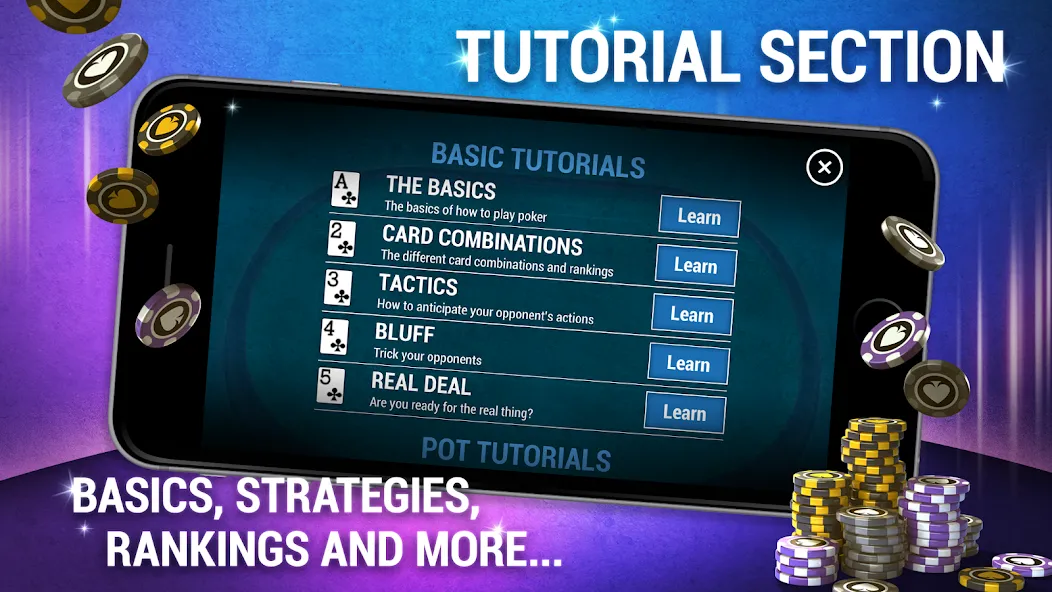 Learn How To Play Texas Poker [МОД Unlimited Money] Screenshot 2