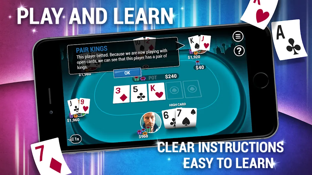 Learn How To Play Texas Poker [МОД Unlimited Money] Screenshot 3