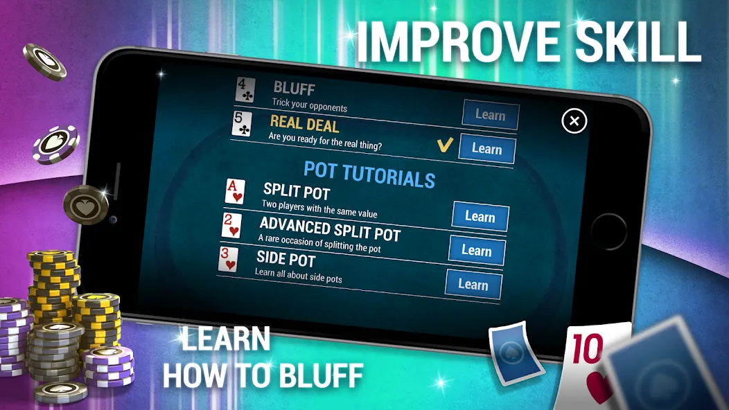 Learn How To Play Texas Poker [МОД Unlimited Money] Screenshot 4