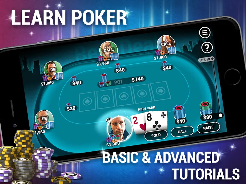 Learn How To Play Texas Poker [МОД Unlimited Money] Screenshot 5