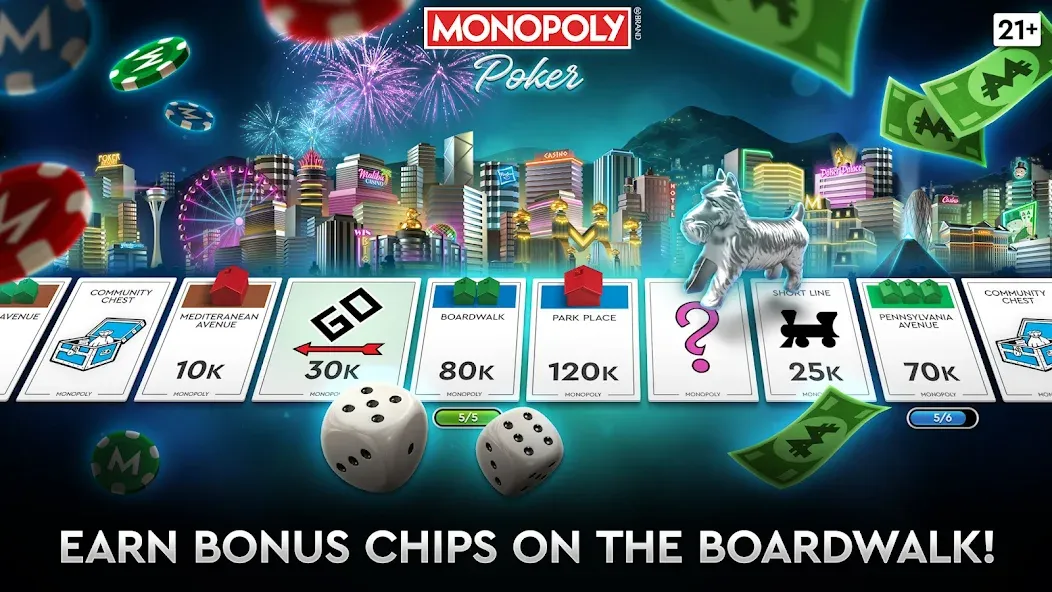 MONOPOLY Poker - Texas Holdem (МОНОПОЛИЯ Покер) [МОД Меню] Screenshot 1