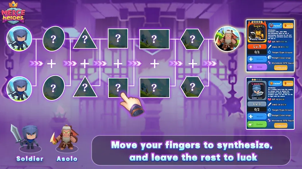 Merge Heroes: Tower Defense (Мердж Хероес) [МОД Меню] Screenshot 2