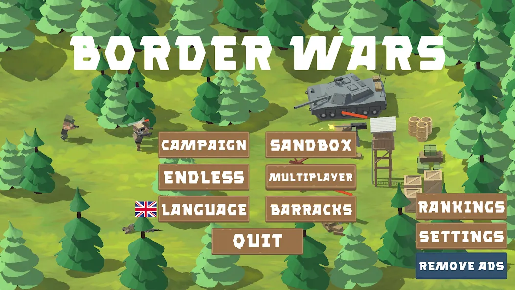 Border Wars: Army Simulator [МОД Бесконечные деньги] Screenshot 1