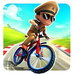 Скачать взломанную Little Singham Cycle Race (Литл Сингам Велосипедная Гонка)  [МОД Unlocked]