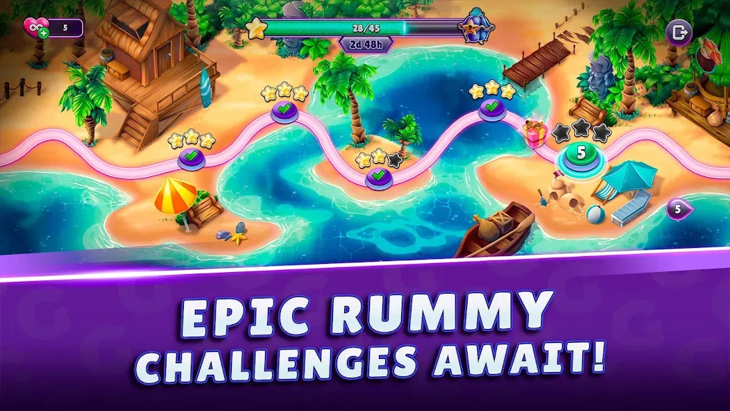 Gin Rummy Super - Card Game (Джин Рамми Супер) [МОД Menu] Screenshot 3