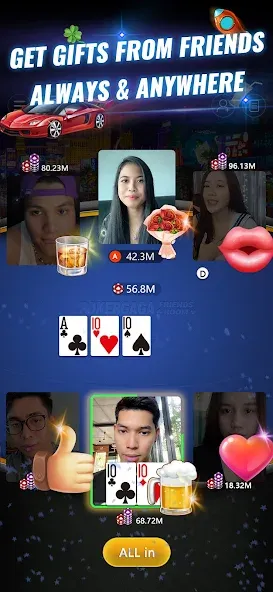 PokerGaga: Texas Holdem Live (ПокерГага) [МОД Unlocked] Screenshot 2