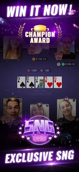 PokerGaga: Texas Holdem Live (ПокерГага) [МОД Unlocked] Screenshot 3