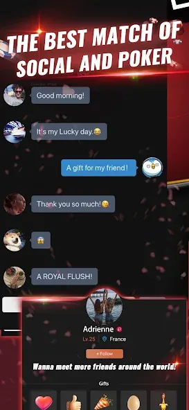 PokerGaga: Texas Holdem Live (ПокерГага) [МОД Unlocked] Screenshot 4