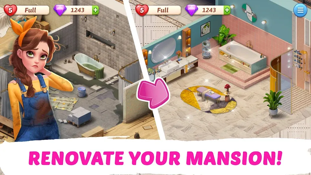 My Story - Mansion Makeover [МОД Menu] Screenshot 2