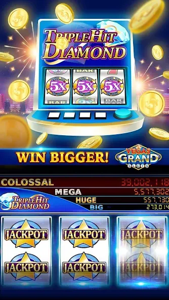 Vegas Grand Slots:Casino Games (Вегас Гранд Слоты) [МОД Бесконечные монеты] Screenshot 5